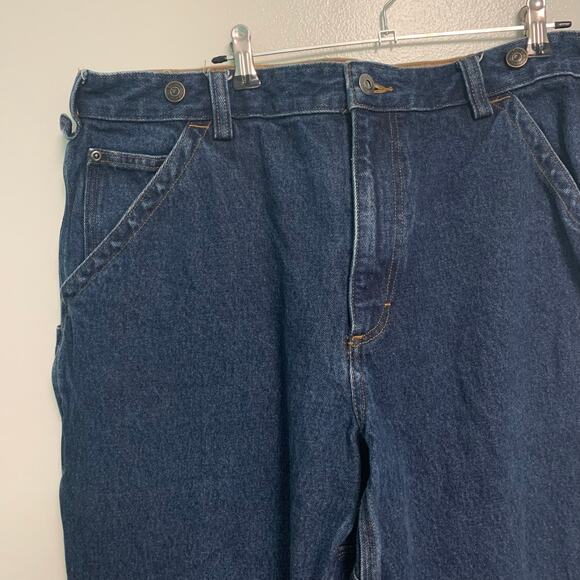 Duluth Trading Co. Men's Dark Wash Straight Leg Cotton Jeans Size 38x32 - Picture 3 of 5